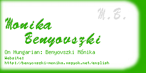 monika benyovszki business card