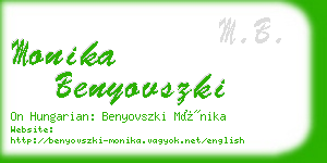 monika benyovszki business card